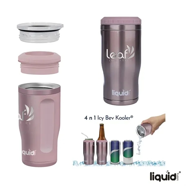 Liquid Fusion® Icy Bev Kooler® 4-In-1 Double Wall Stainle...... from ASI 67866 Logomark/Valumark