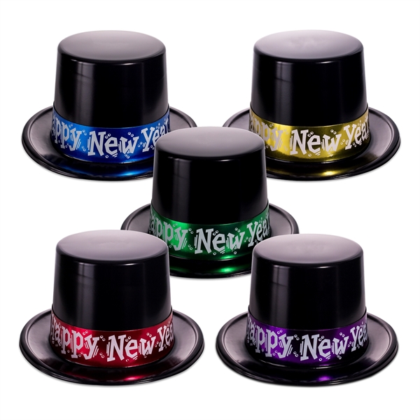 New Year's Eve party kit for 50 people with top hats,... from ASI 42016 Brighter Promotions Inc