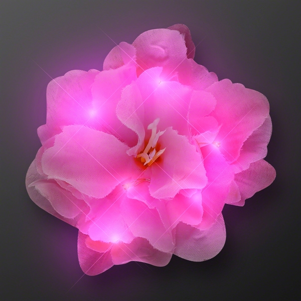 Light Up Pink Flower Hair Clip & Lapel Pin; Blank Pricing... from ASI 34194 ALightPromos