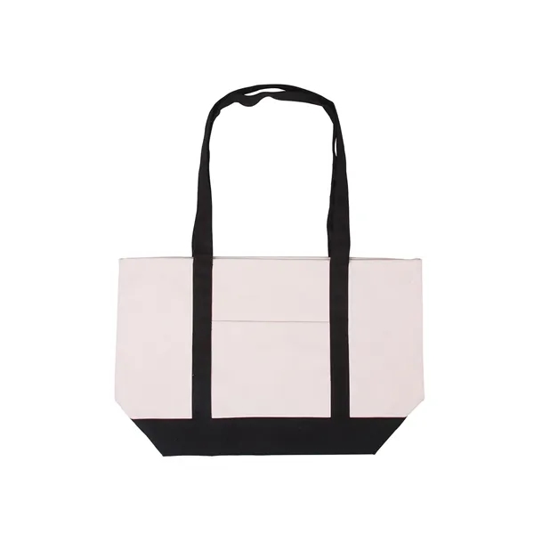 Cotton canvas boat tote with colored gusset, matching color handles and... from ASI 79530 Prime Line