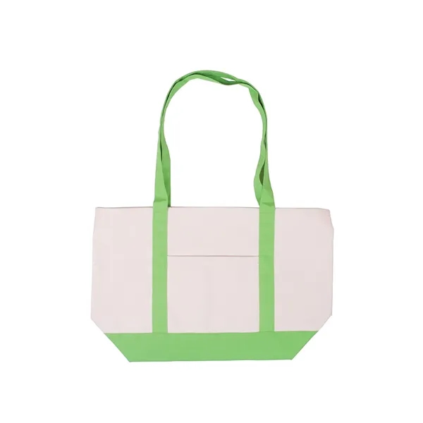 Cotton canvas boat tote with colored gusset, matching color handles and... from ASI 79530 Prime Line