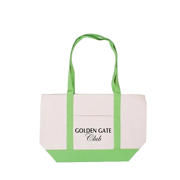 Cotton canvas boat tote with colored gusset, matching color handles and... from ASI 79530 Prime Line