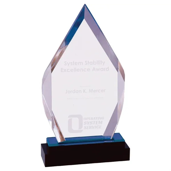 5" x 1 3/4" x 9" acrylic diamond-shaped faceted trophy on... from ASI 74601 Calico