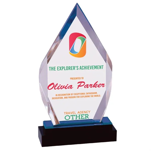 5" x 1 3/4" x 9" acrylic diamond-shaped faceted trophy on... from ASI 74601 Calico