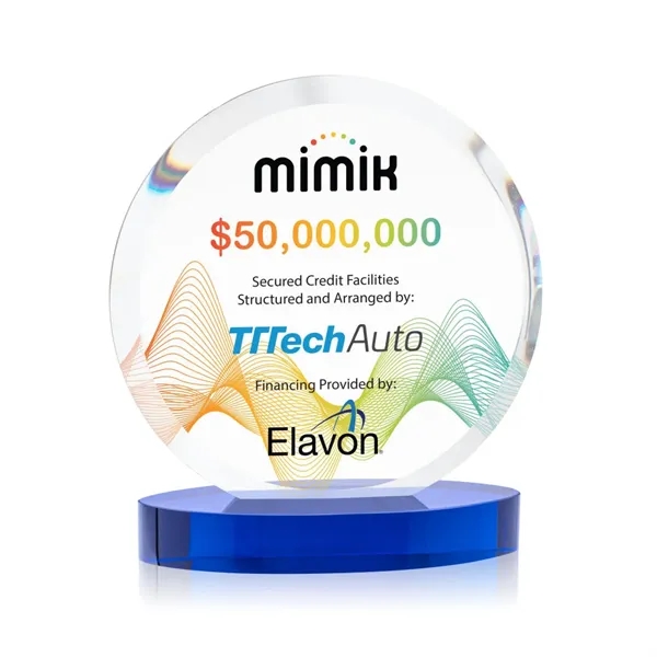 The Starfire Crystal Matlow Circle VividPrint™ Award features a circular shape... from ASI 84592 St Regis Group / St Regis