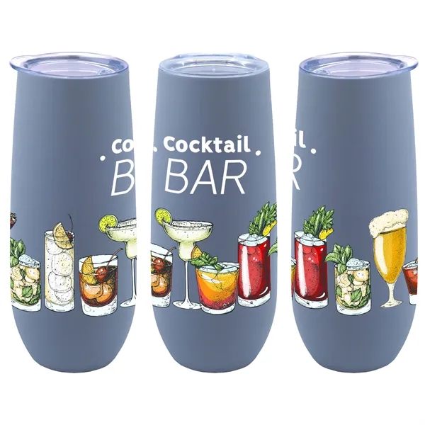 14 oz. stainless steel champagne flute with rubberized finish; includes lid... from ASI 90807 Tekweld