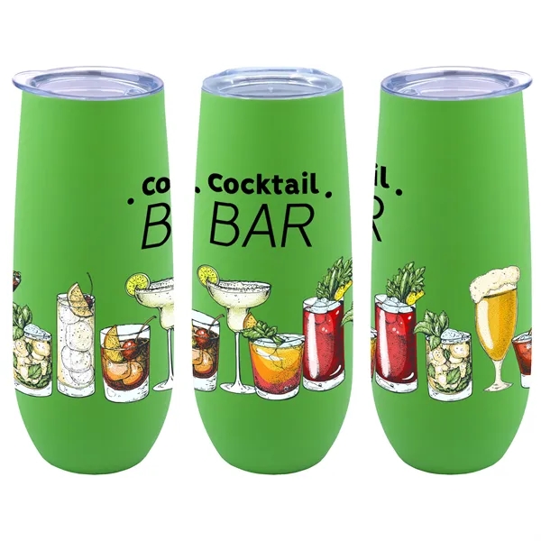 14 oz. stainless steel champagne flute with rubberized finish; includes lid... from ASI 90807 Tekweld