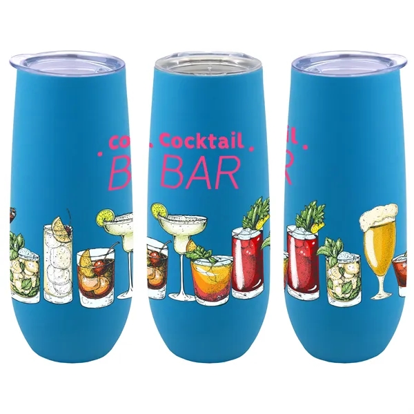 14 oz. stainless steel champagne flute with rubberized finish; includes lid... from ASI 90807 Tekweld