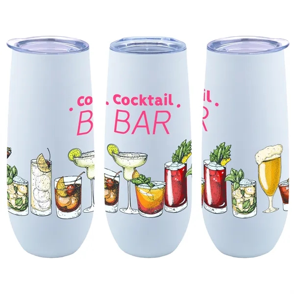 14 oz. stainless steel champagne flute with rubberized finish; includes lid... from ASI 90807 Tekweld