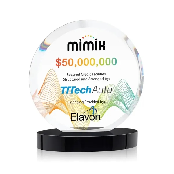 The Starfire Crystal Matlow Circle VividPrint™ Award features a circular shape... from ASI 84592 St Regis Group / St Regis