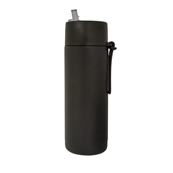 20 oz. Double Walled Stainless Steel Bottle with flip-up straw lid.... from ASI 90807 Tekweld