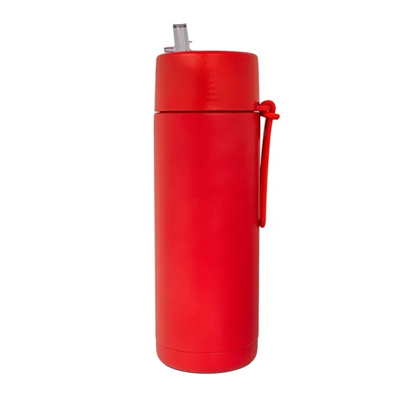 20 oz. Double Walled Stainless Steel Bottle with flip-up straw lid.... from ASI 90807 Tekweld