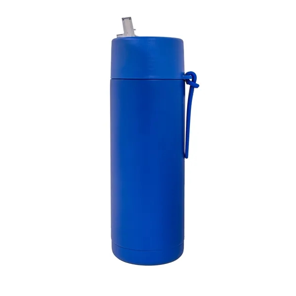20 oz. Double Walled Stainless Steel Bottle with flip-up straw lid.... from ASI 90807 Tekweld