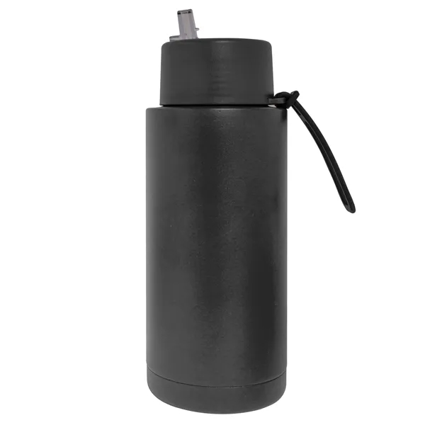 32 oz. Double Walled Stainless Steel Bottle with flip-up straw lid.... from ASI 90807 Tekweld