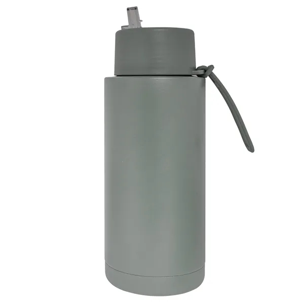 32 oz. Double Walled Stainless Steel Bottle with flip-up straw lid.... from ASI 90807 Tekweld