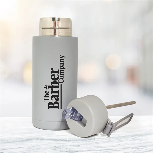 32 oz. Double Walled Stainless Steel Bottle with flip-up straw lid.... from ASI 90807 Tekweld