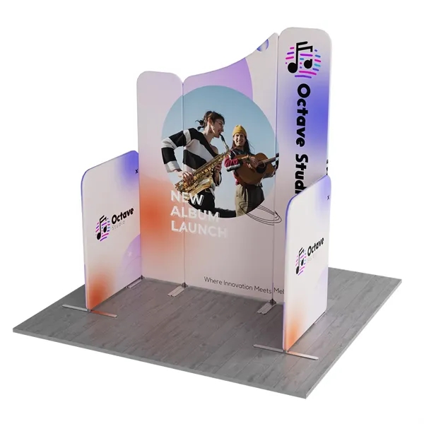 6.6'wx8'h MagLock Sloped Booth Display Kit D, lightweight frame, full color... from ASI 49891 Discount Marketing Products / DMP