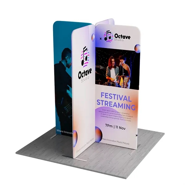 6.6'wx8'h MagLock X-Shape Booth Display Kit H, lightweight frame, full color... from ASI 49891 Discount Marketing Products / DMP