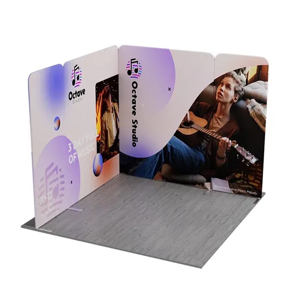 9'wx6.5'h MagLock L-Shape Booth Display Kit A, lightweight frame, full color... from ASI 49891 Discount Marketing Products / DMP