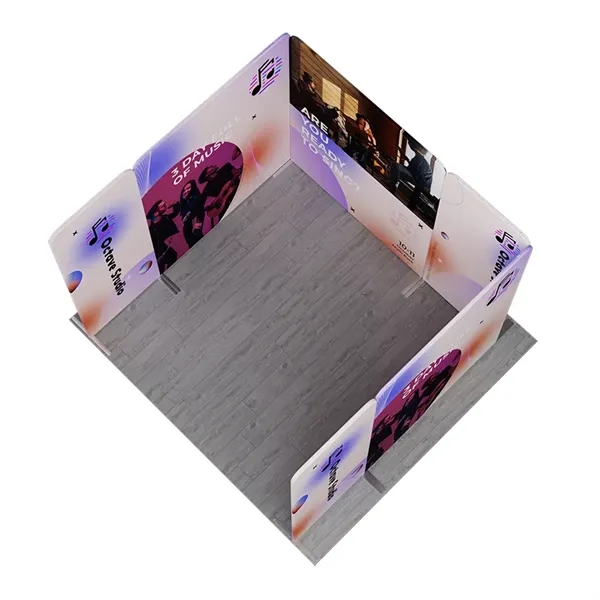 9'wx8'h MagLock L-Shape Booth Display Kit D, lightweight frame, full color... from ASI 49891 Discount Marketing Products / DMP