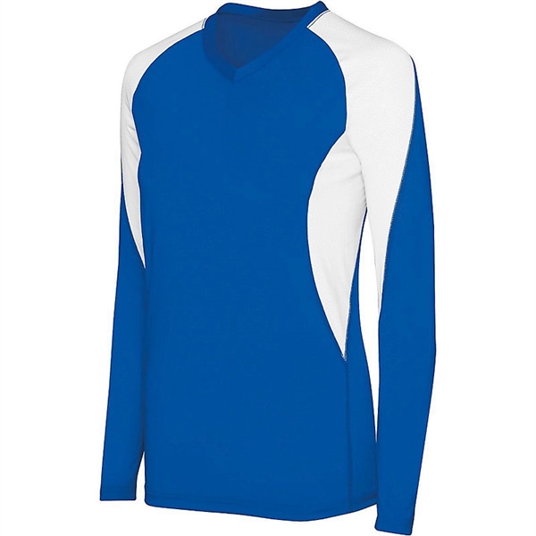 Girls court jersey with V-neck collar.... from ASI 37461 Augusta Sportswear