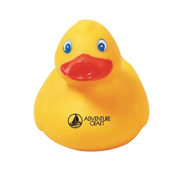 Medium yellow rubber duck with pad printed graphics.... from ASI 79530 Prime Line