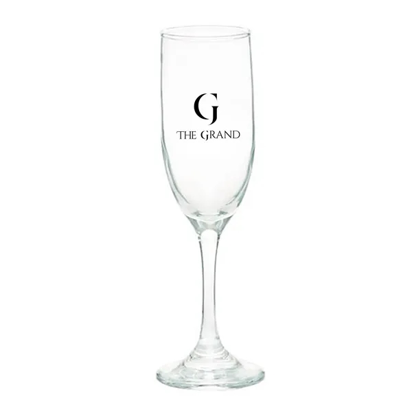 6.25 oz. champagne flute glass with a  strong sturdy base,... from ASI 68507 The Magnet Group / Benchmark Crystal & Clocks