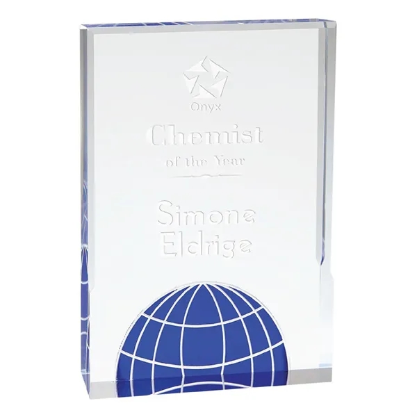 6" x 1" x 8" Globe freestanding acrylic award with 1/8"... from ASI 74601 Calico