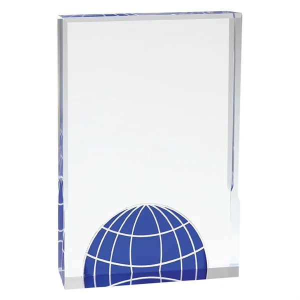 6" x 1" x 8" Globe freestanding acrylic award with 1/8"... from ASI 74601 Calico