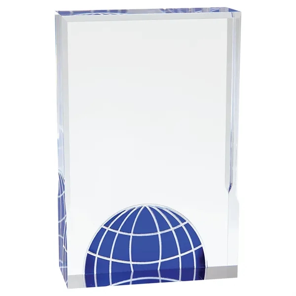 5" x 1" x 7" Globe freestanding acrylic award with 1/8"... from ASI 74601 Calico
