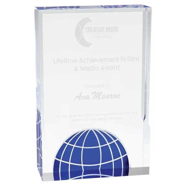 5" x 1" x 7" Globe freestanding acrylic award with 1/8"... from ASI 74601 Calico