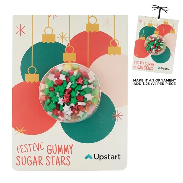 4CP Holiday Billboard Card with Gummy Sugar Stars.... from ASI 71685 Midnite Snax®