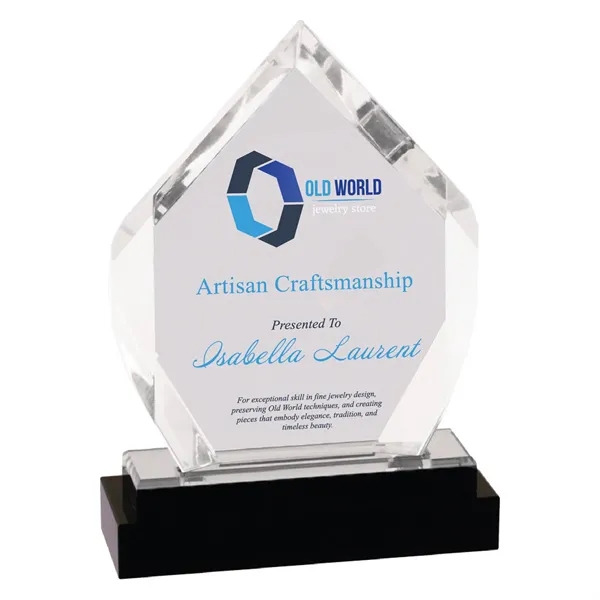 5" x 1 3/4" x 7" acrylic diamond-shaped faceted award on... from ASI 74601 Calico