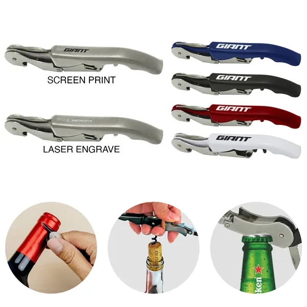 This 3-in-1 wine tool includes a corkscrew, bottle opener and foil... from ASI 52710 Lincoln Line