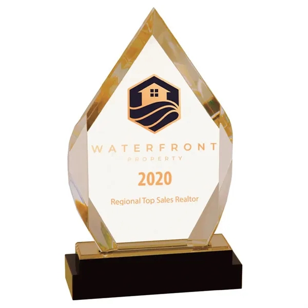 5" x 1 3/4" x 8" acrylic diamond-shaped faceted trophy on... from ASI 74601 Calico