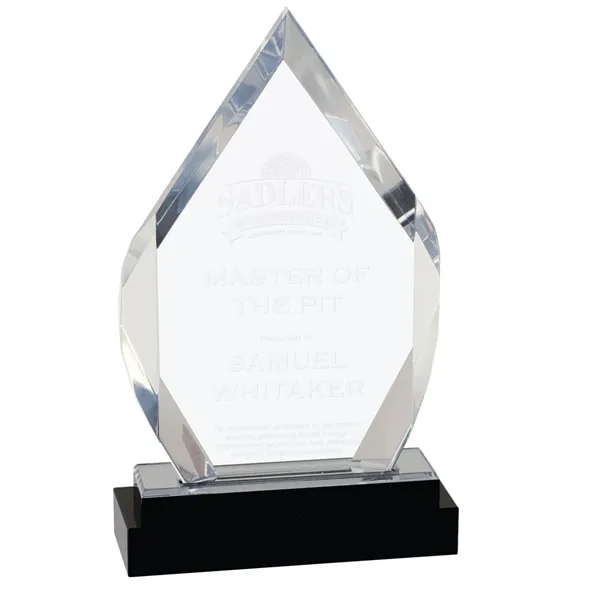 5" x 1 3/4" x 8" acrylic diamond-shaped faceted trophy on... from ASI 74601 Calico