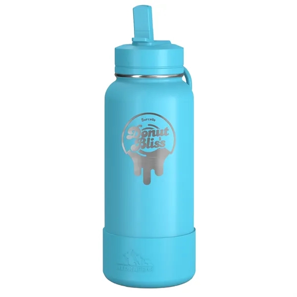 32 oz. double wall insulated stainless steel bottle with lid, built-in... from ASI 57653 Gold Bond