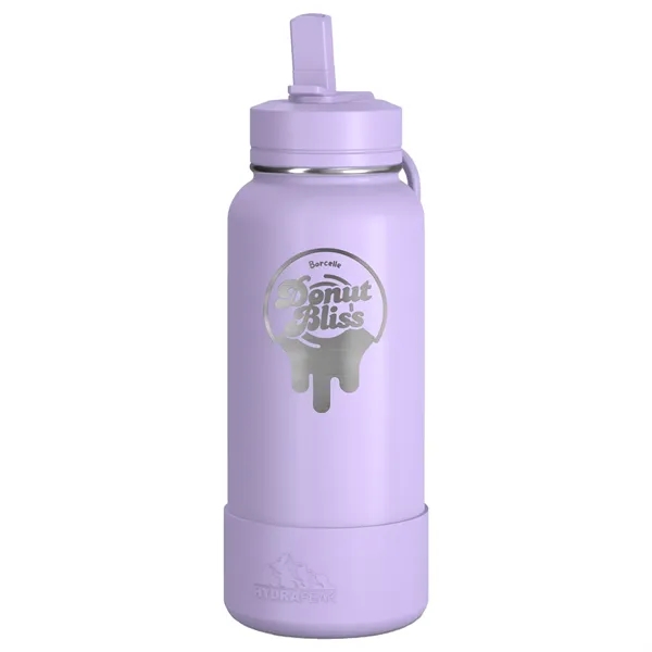 32 oz. double wall insulated stainless steel bottle with lid, built-in... from ASI 57653 Gold Bond