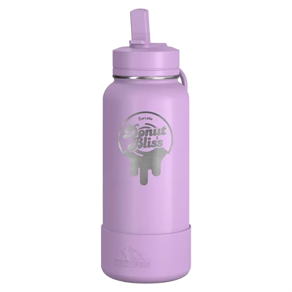 32 oz. double wall insulated stainless steel bottle with lid, built-in... from ASI 57653 Gold Bond