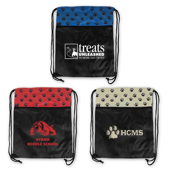 The perfect pet lover drawstring backpack because of the cute paw... from ASI 34800 Alstar Creations / Alstar Line