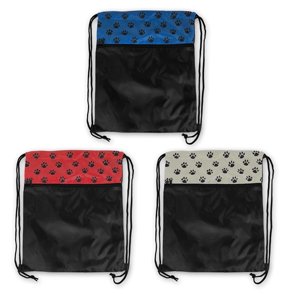 The perfect pet lover drawstring backpack because of the cute paw... from ASI 34800 Alstar Creations / Alstar Line