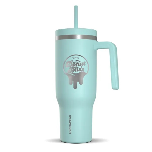 40 oz. double wall insulated stainless steel tumbler with lid and... from ASI 57653 Gold Bond