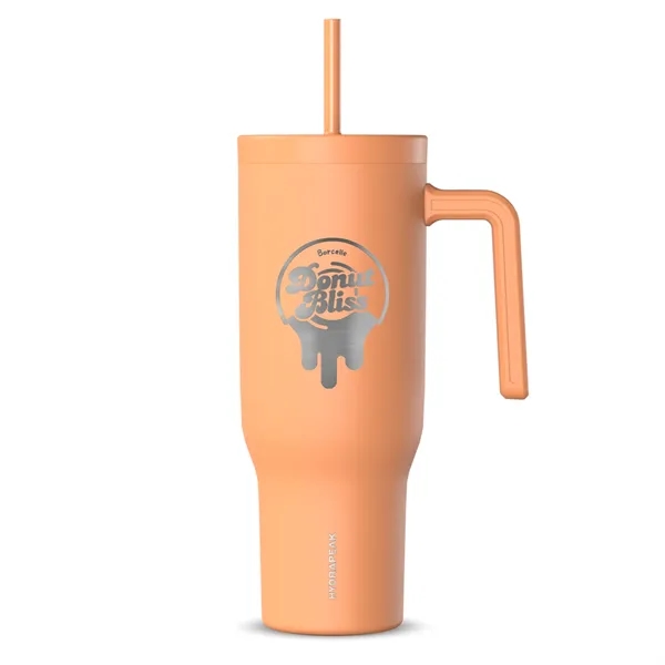 40 oz. double wall insulated stainless steel tumbler with lid and... from ASI 57653 Gold Bond