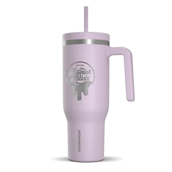 40 oz. double wall insulated stainless steel tumbler with lid and... from ASI 57653 Gold Bond