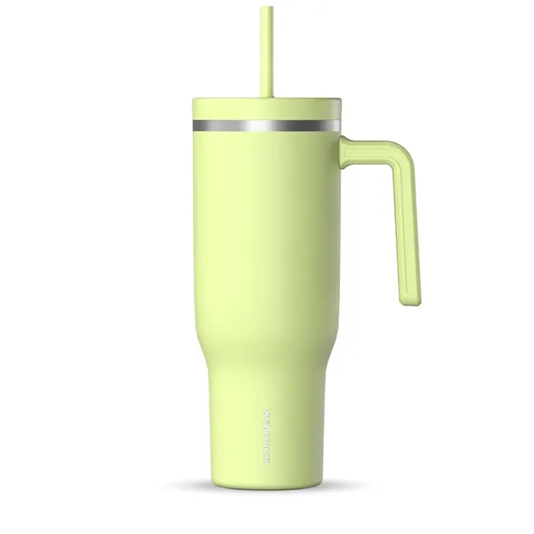 40 oz. double wall insulated stainless steel tumbler with lid and... from ASI 57653 Gold Bond