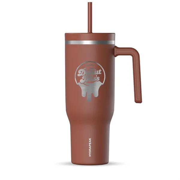 40 oz. double wall insulated stainless steel tumbler with lid and... from ASI 57653 Gold Bond