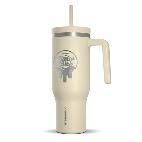 40 oz. double wall insulated stainless steel tumbler with lid and... from ASI 57653 Gold Bond