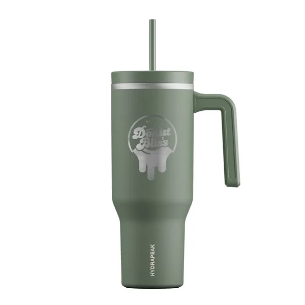 40 oz. double wall insulated stainless steel tumbler with lid and... from ASI 57653 Gold Bond
