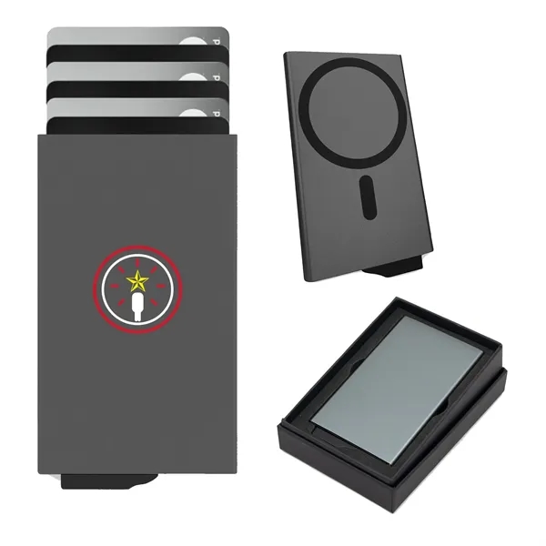 This MagSafe aluminum wallet features RFID-blocking protection and a push-tab that... from ASI 34800 Alstar Creations