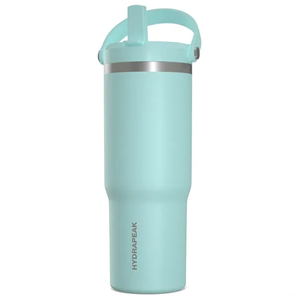 32 oz. stainless steel tumbler with double-wall insulation, lid, straw and... from ASI 57653 Gold Bond